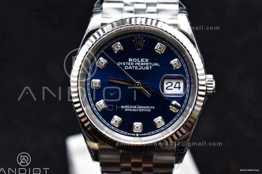 SmartChoice 400 DateJust VS 36 Best Steel Jubilee 126234 904L 1:1 SS Dial Bracelet Blue Edition Diamond VSF On 0902
